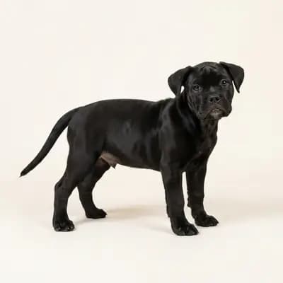 Continental Bulldog puppy in Black
