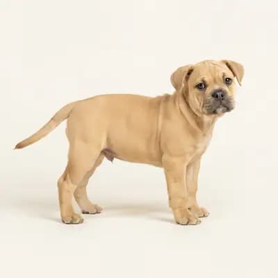 Continental Bulldog puppy in Fawn