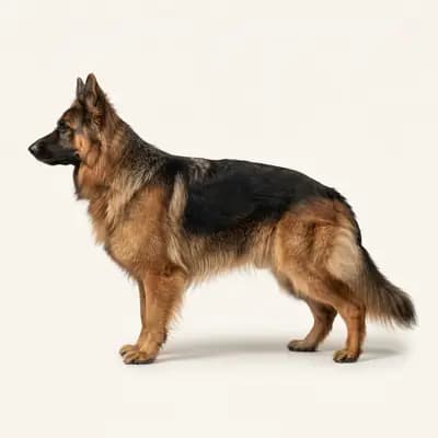 长毛毛型的德国牧羊犬