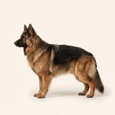 双层被毛毛型的德国牧羊犬