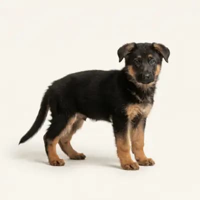德国牧羊犬 Welpe in 黑褐双色