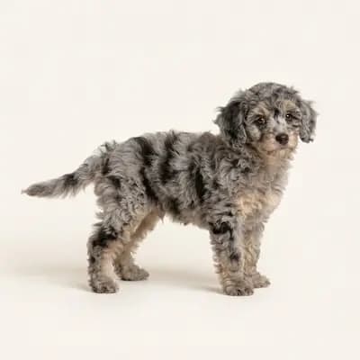 Toy Poodle Welpe in Merle