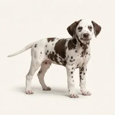 Dalmatien Welpe in Marron et blanc
