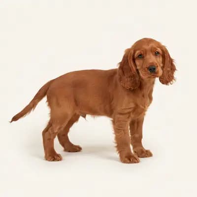 Cocker Spaniel anglais Welpe in Rouge