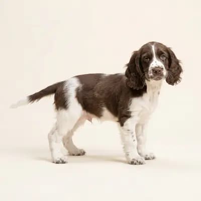 Cocker Spaniel anglais Welpe in Marron et blanc