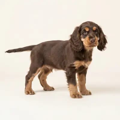 Cocker Spaniel anglais Welpe in Marron et feu