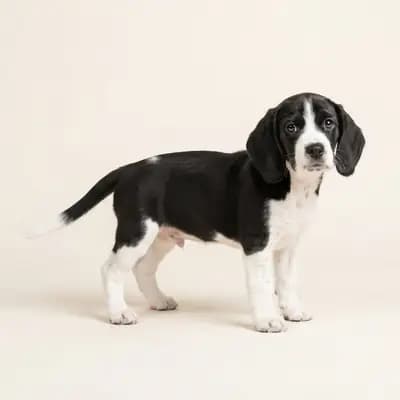 小猎犬 Welpe in 黑白色