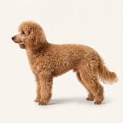 Kıvırcık tüy tüy tipine sahip Toy Poodle