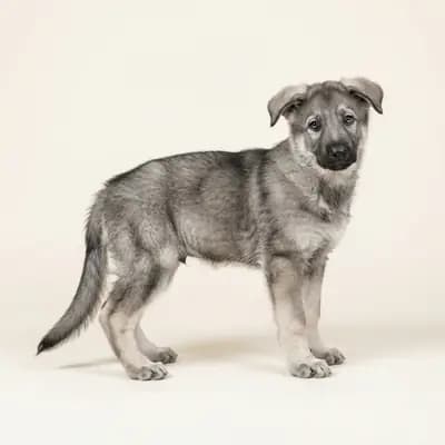 Vieux berger allemand Welpe in Gris loup