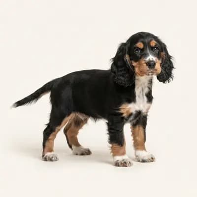 Cocker Spaniel anglais Welpe in Tricolore
