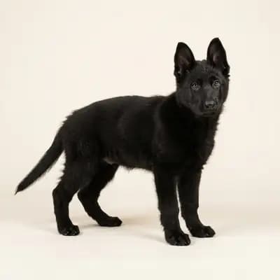 Vieux berger allemand Welpe in Noir