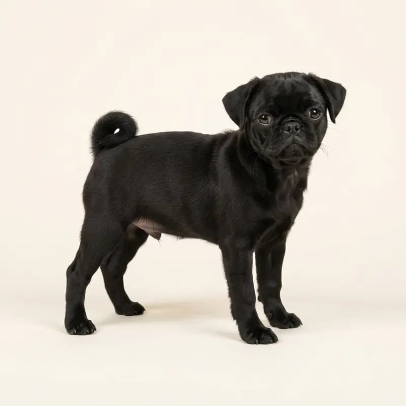 巴哥犬 Welpe in 黑色