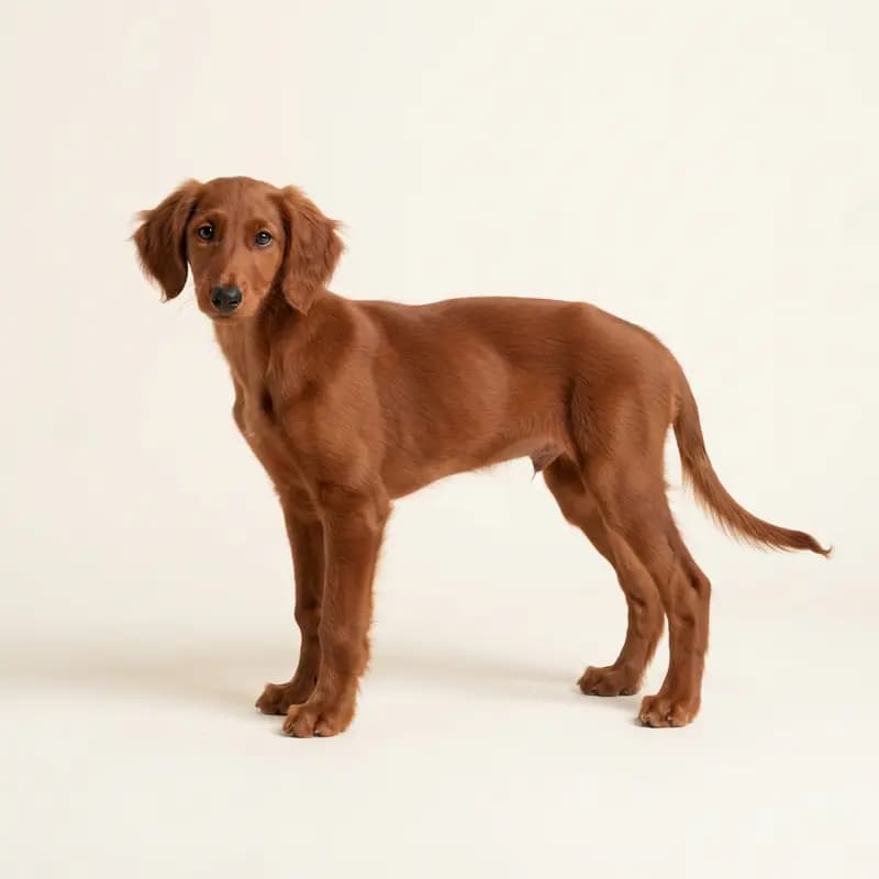 萨路基猎犬 Welpe in 红色