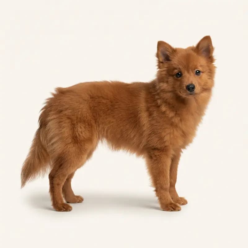 意大利沃皮诺犬 Welpe in 红色