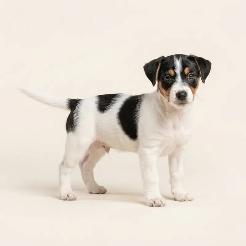 Chien de ferme dano-suédois Welpe in Panaché (pie)