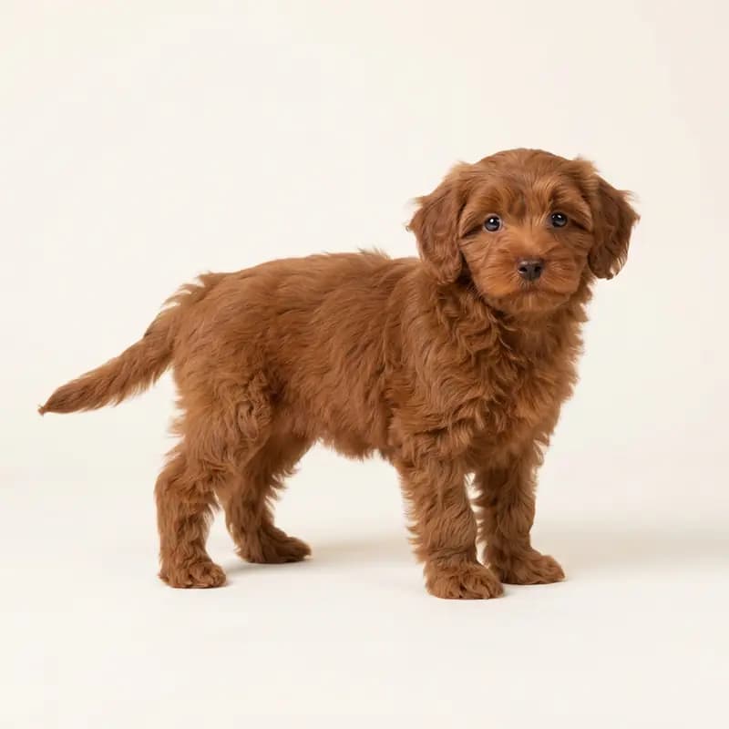 Yorkiepoo (Jorkšírský teriér x Pudl) Welpe in Červená