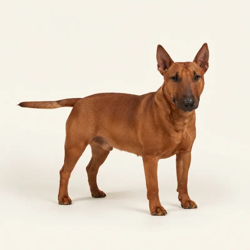 红色的成年迷你斗牛犬
