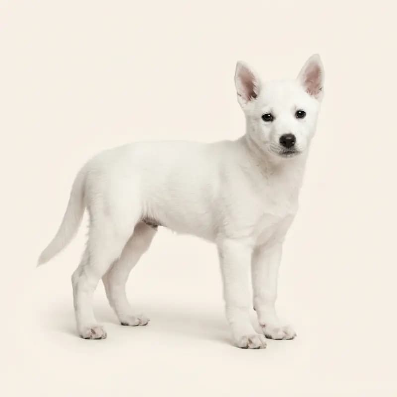 Chien de Taïwan Welpe in Blanc