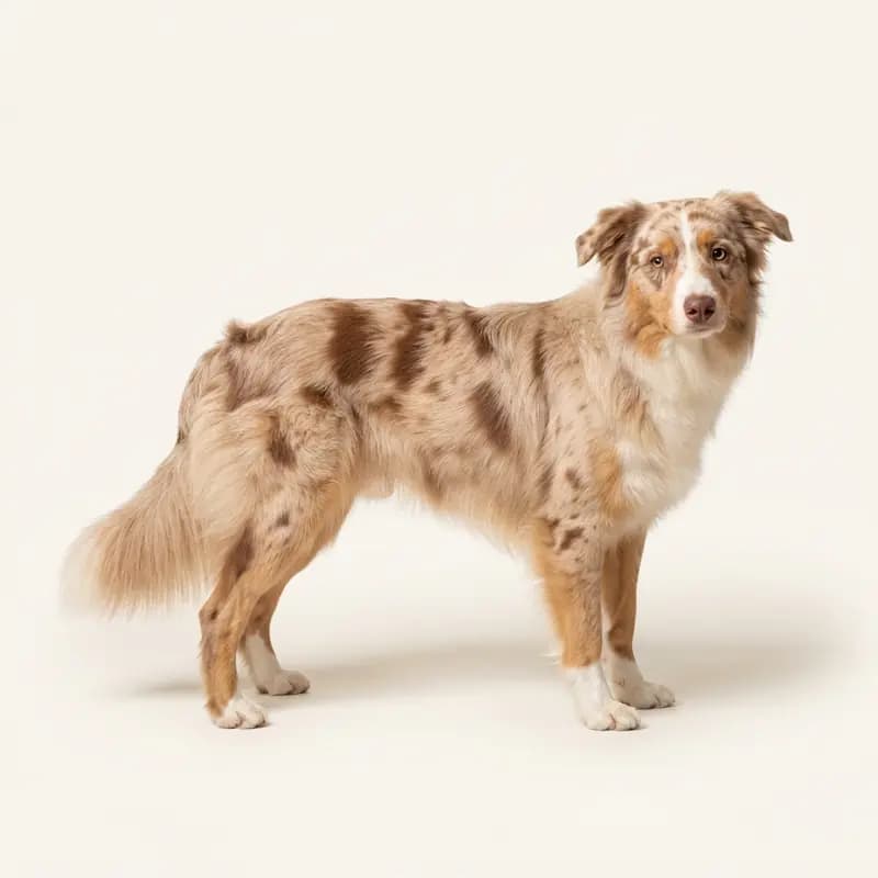 红色大理石（Red Merle）的成年阿尔卑斯牧羊犬