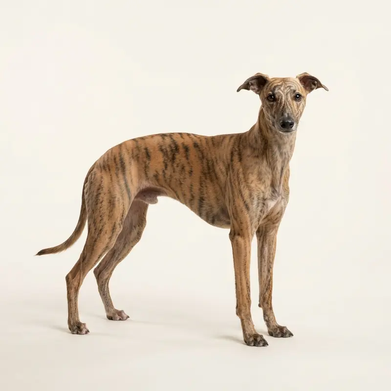 虎斑色的成年惠比特犬
