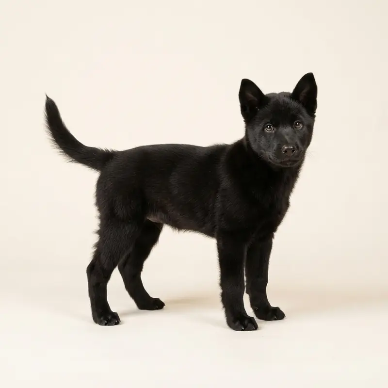Jindo Welpe in Schwarz