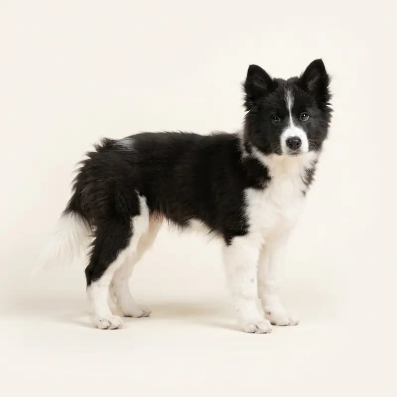 加拿大爱斯基摩犬 Welpe in 黑白色