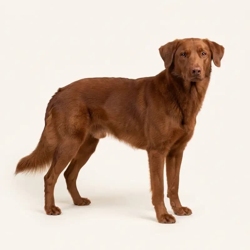 红色的成年阿尔卑斯牧羊犬