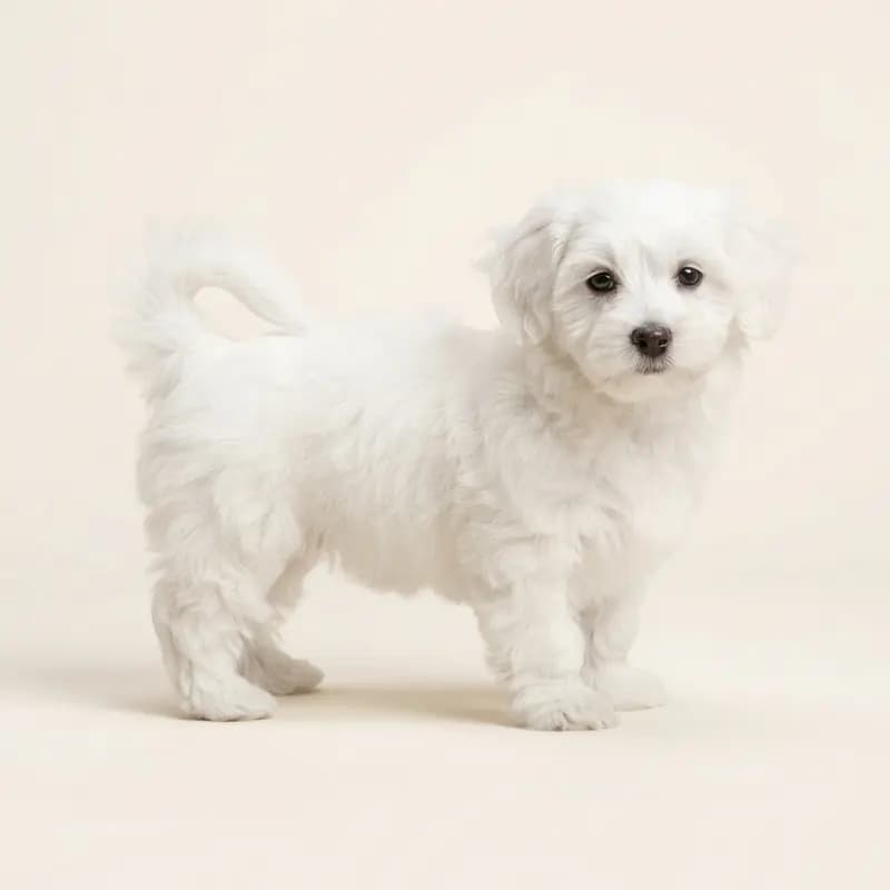 Bichon Havanais Welpe in Hvid