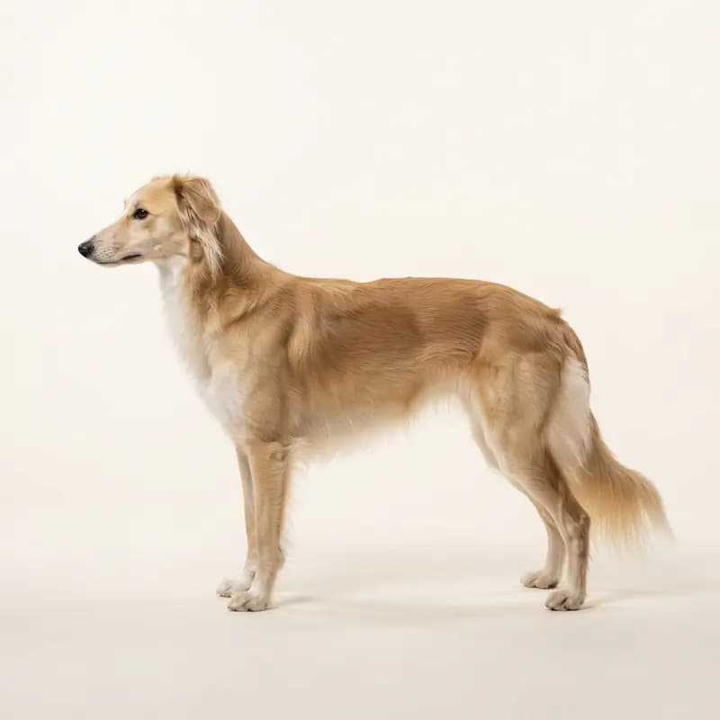 中长毛毛型的丝毛疾风犬