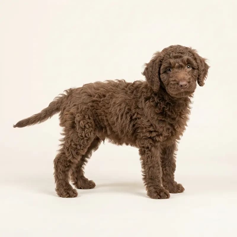 Spaanse waterhond Welpe in Bruin