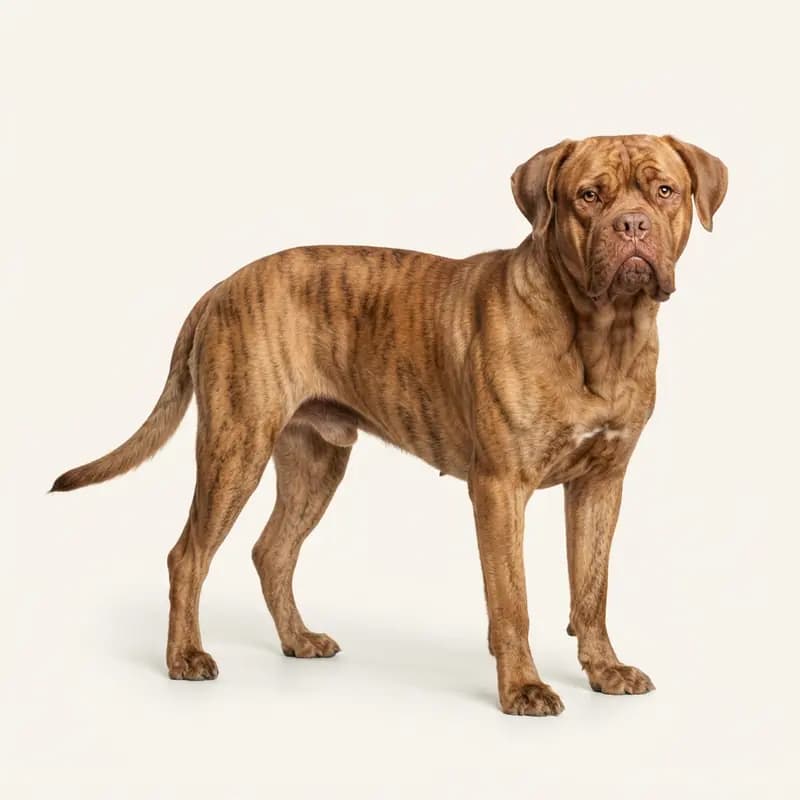 虎斑色的成年波尔多獒犬