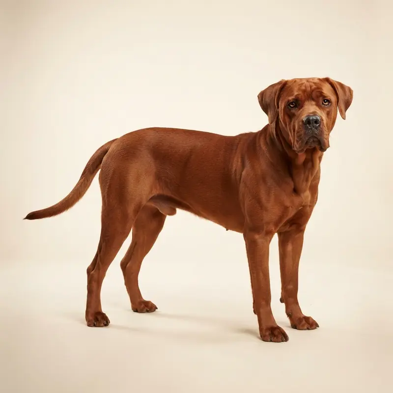 红色的成年意大利卡斯罗犬