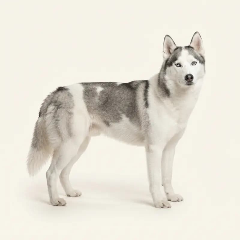 Adult Siberian Husky in Piebald