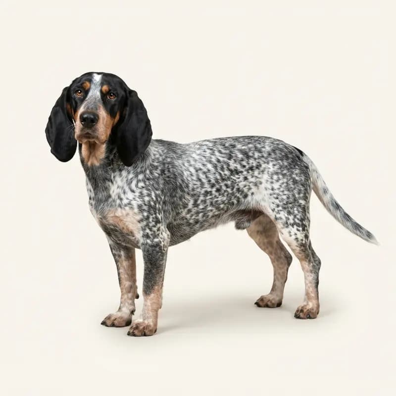 Voksen Basset bleu de Gascogne i Skimmel