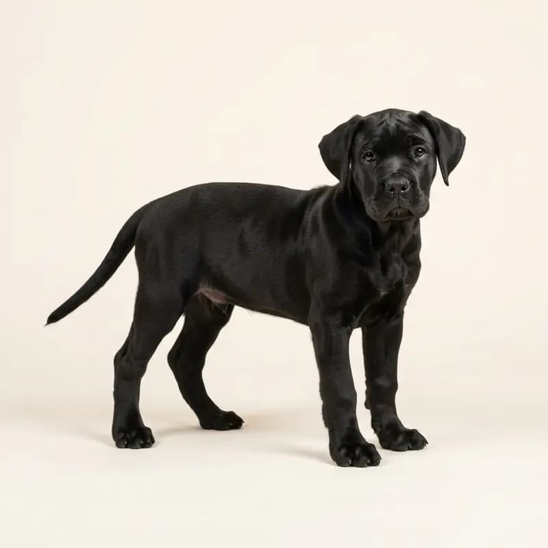 意大利卡斯罗犬 Welpe in 黑色