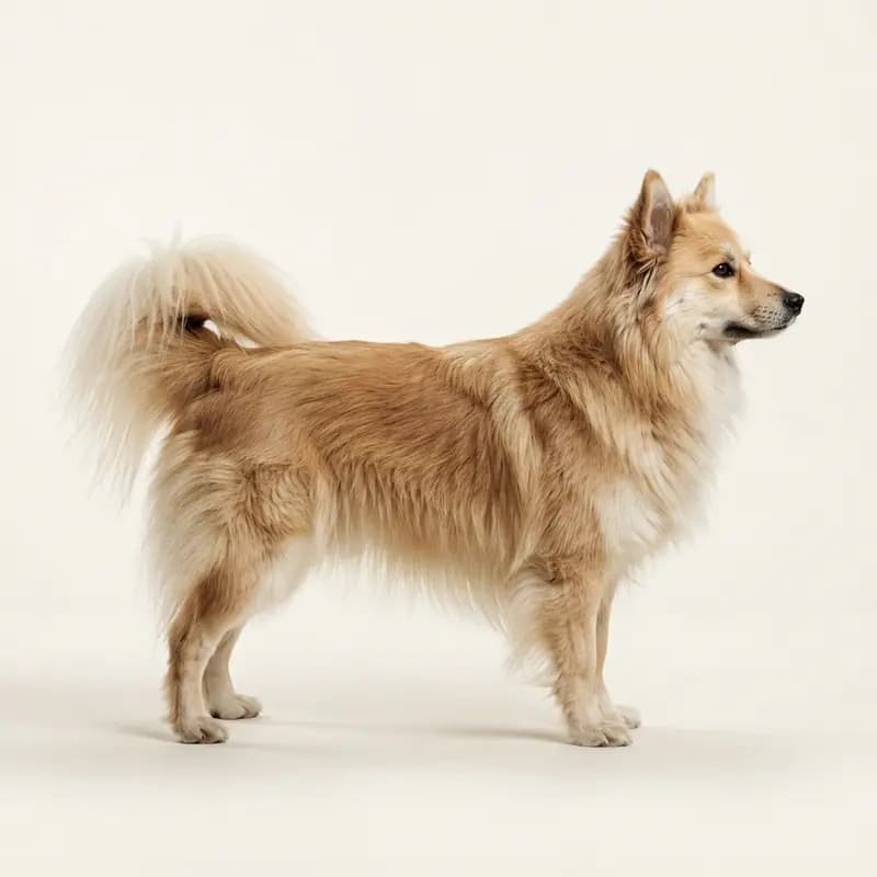 长毛毛型的冰岛牧羊犬