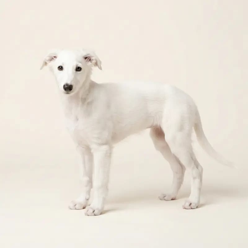 丝毛疾风犬 Welpe in 白色
