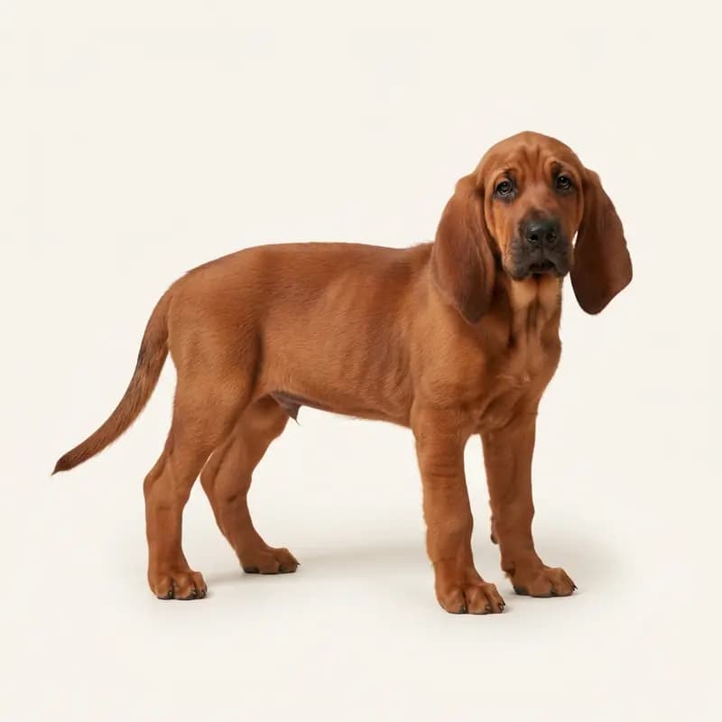 Bloedhond Welpe in Rood