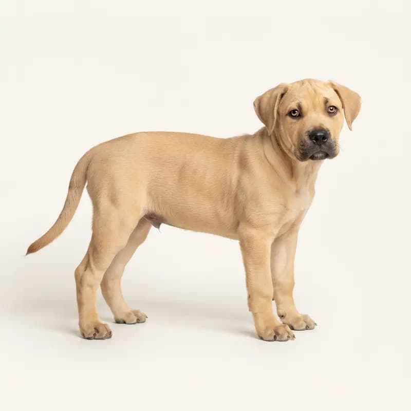 马略卡獒犬 Welpe in 浅黄褐色