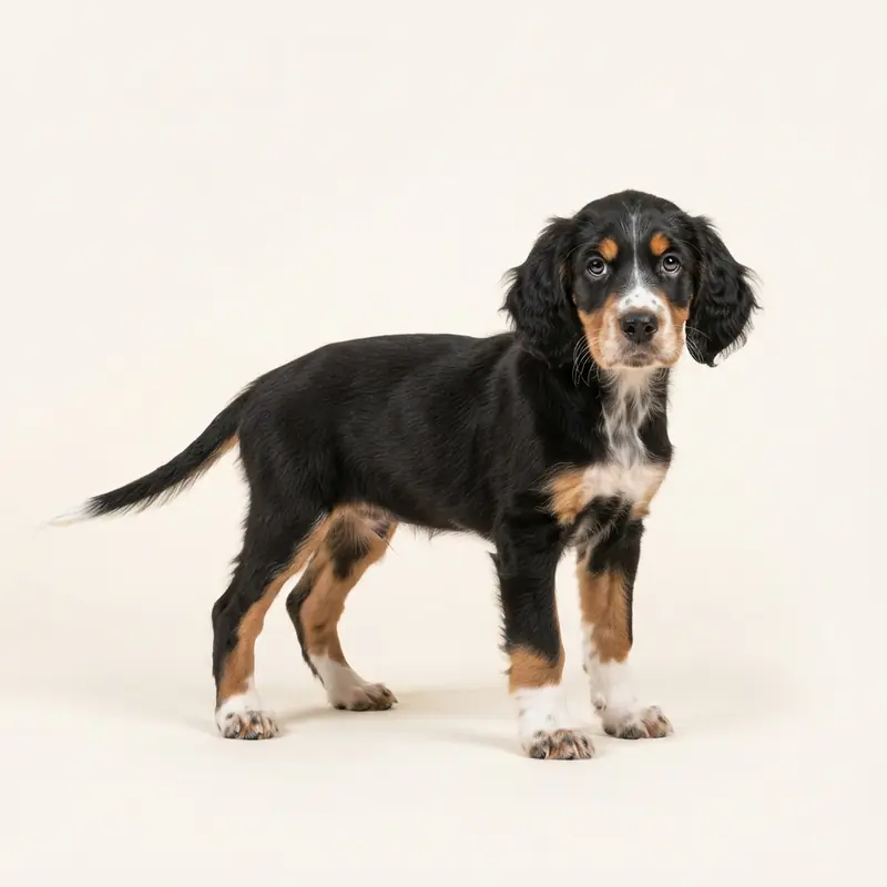 English Setter Welpe in Dreifarbig (Tricolor)