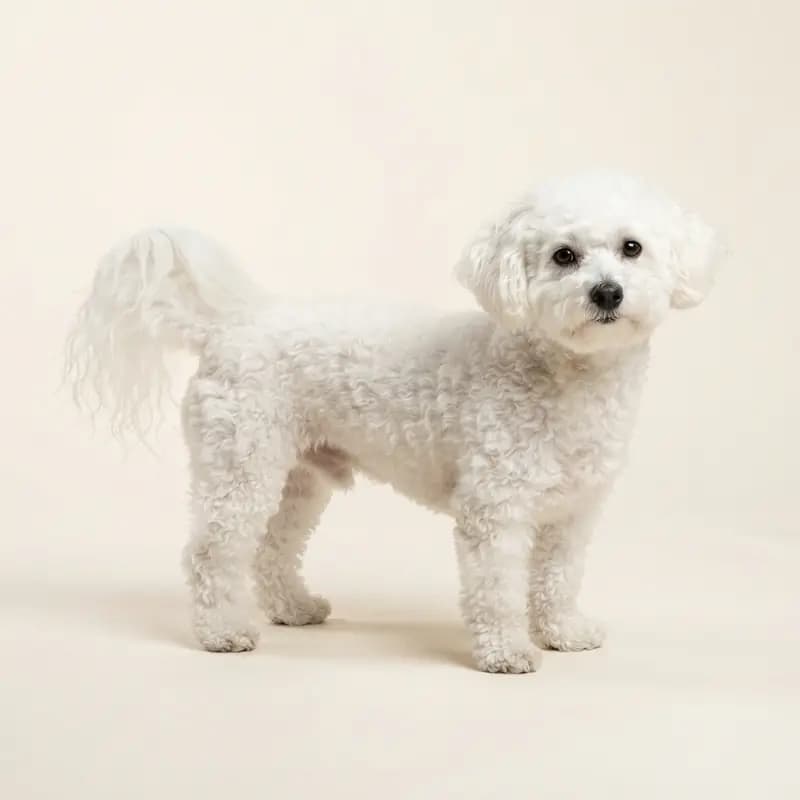 白色的成年比熊犬
