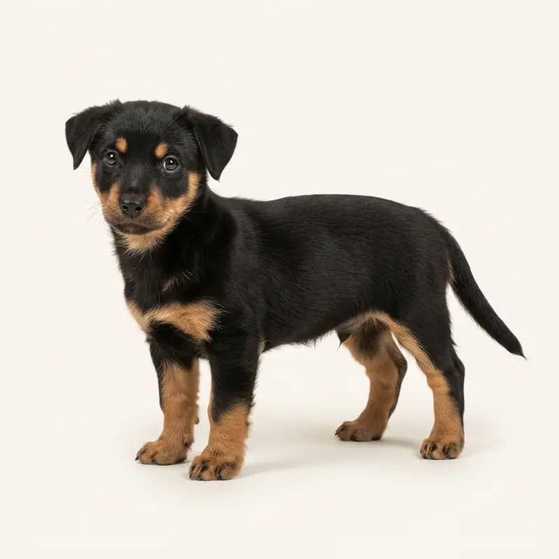 兰开夏郡牧牛犬 Welpe in 黑褐双色