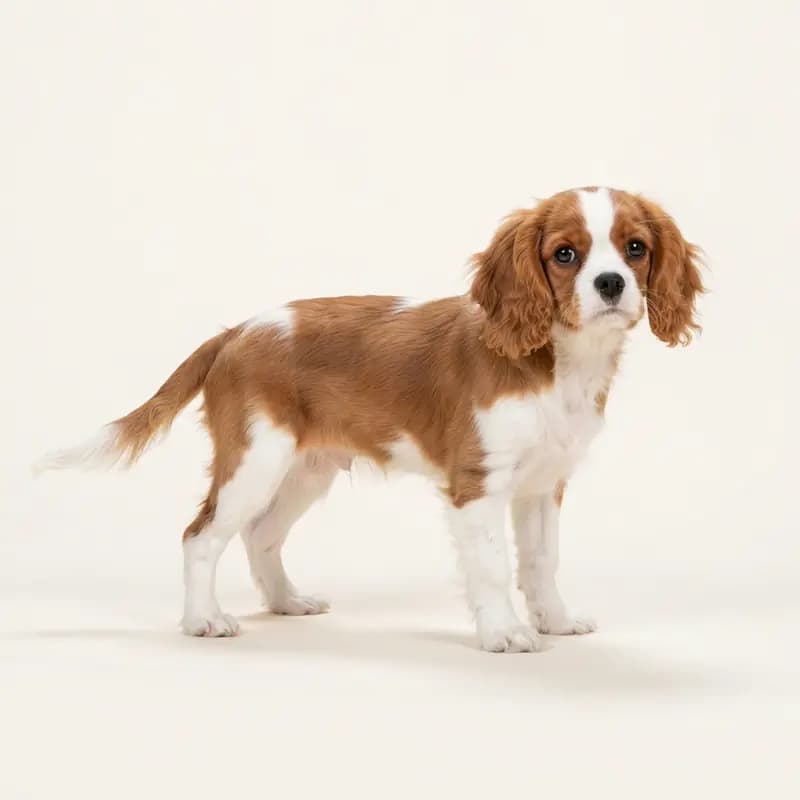 查理士王小猎犬 Welpe in 红白色