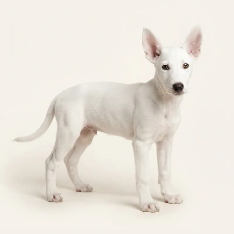 Podenco Ibicenco Welpe in Beyaz