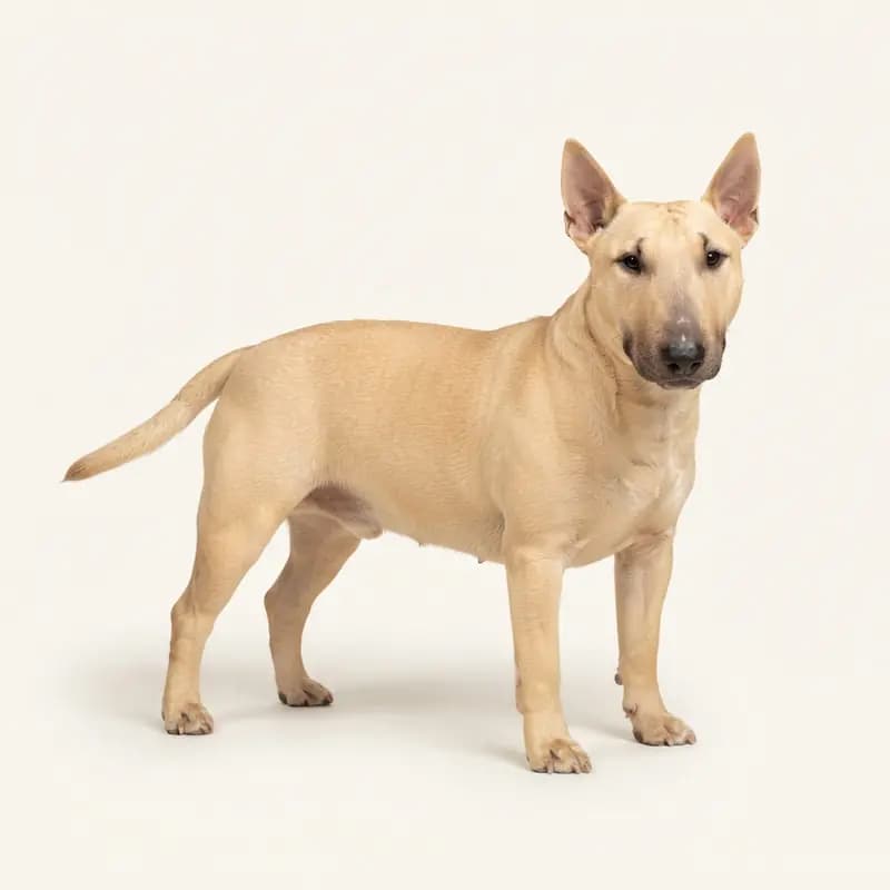 浅黄褐色的成年迷你斗牛犬