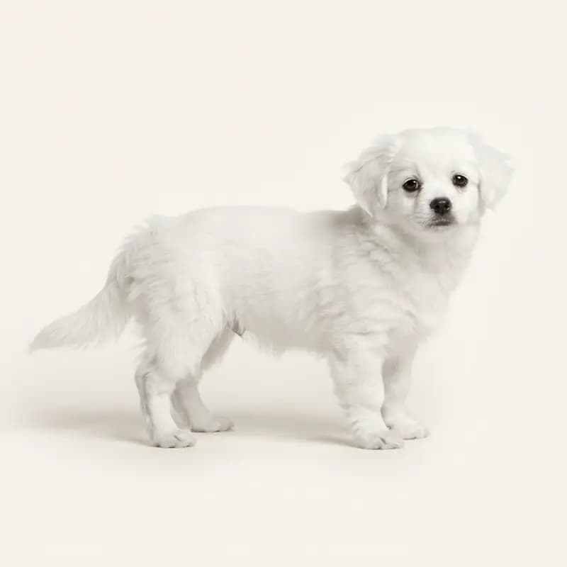 西藏猎犬 Welpe in 白色