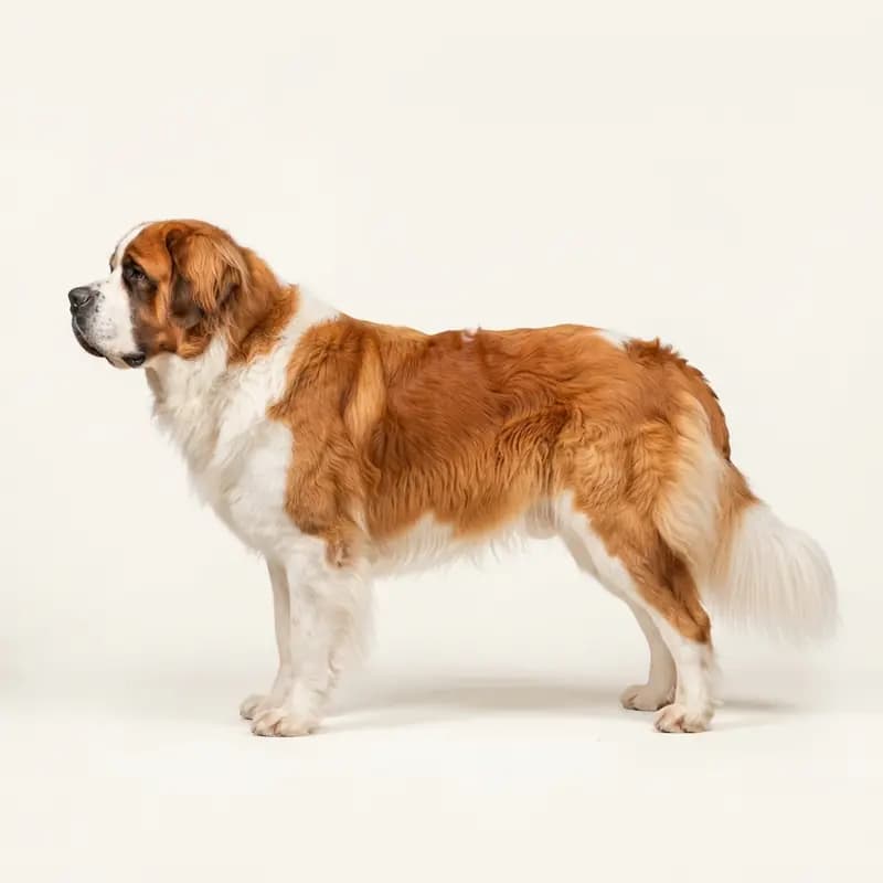长毛毛型的圣伯纳犬