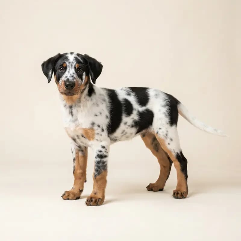 博斯牧羊犬 Welpe in 丑角色（Harlequin）