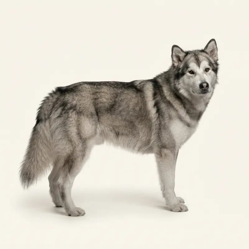 Alaskan Malamute ausgewachsen, Wolfsgrau