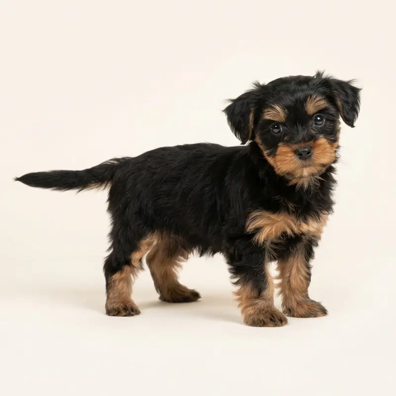 Morkie puppy in 黑褐双色